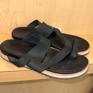 Merrell Black Leather Slide Sandals
